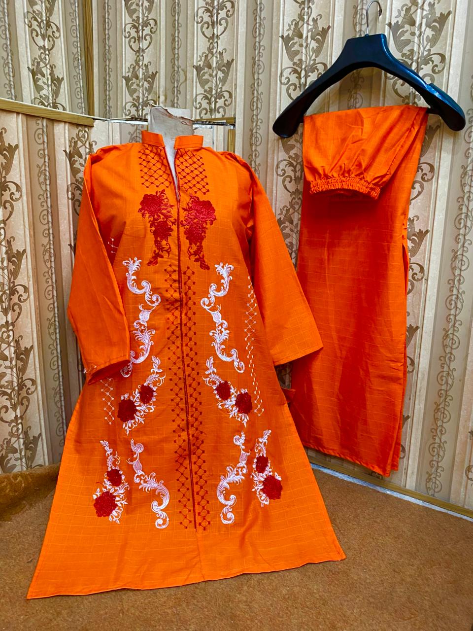 Embroidery stiched 2 piece suit / Shirt and trouser