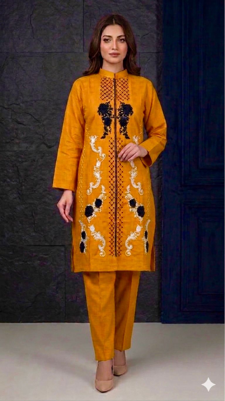 Embroidery stiched 2 piece suit / Shirt and trouser