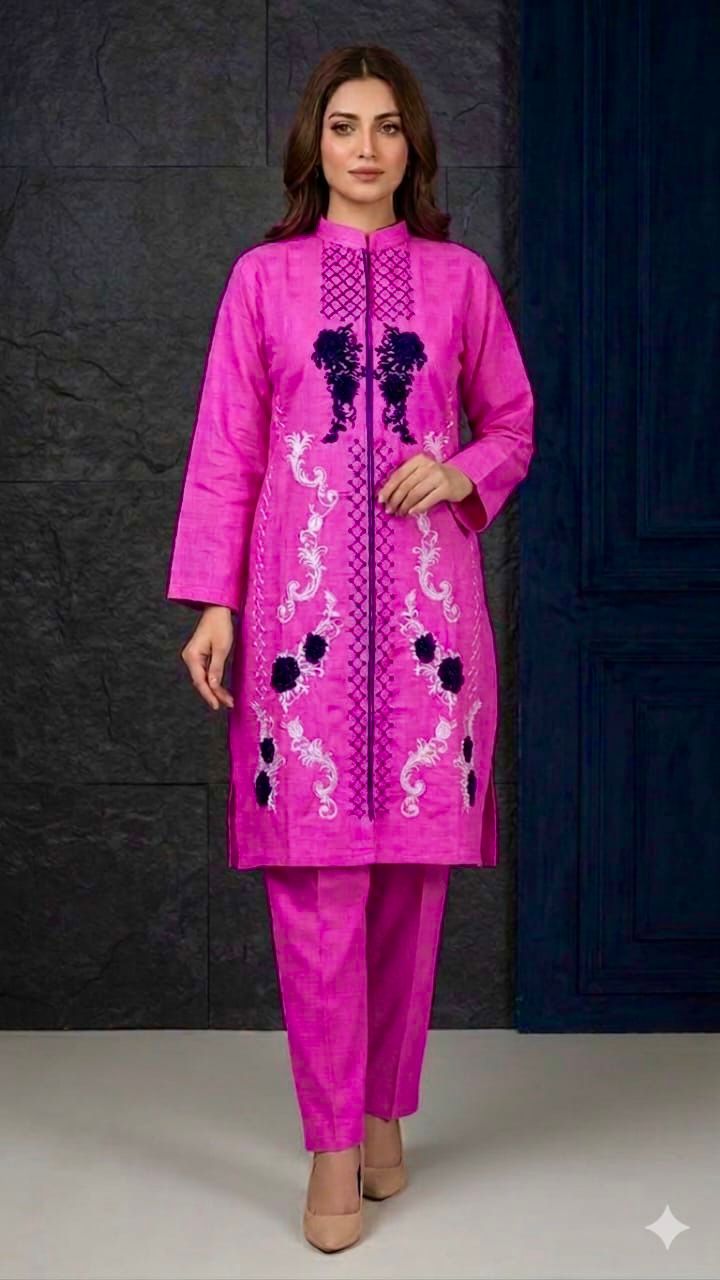 Embroidery stiched 2 piece suit / Shirt and trouser