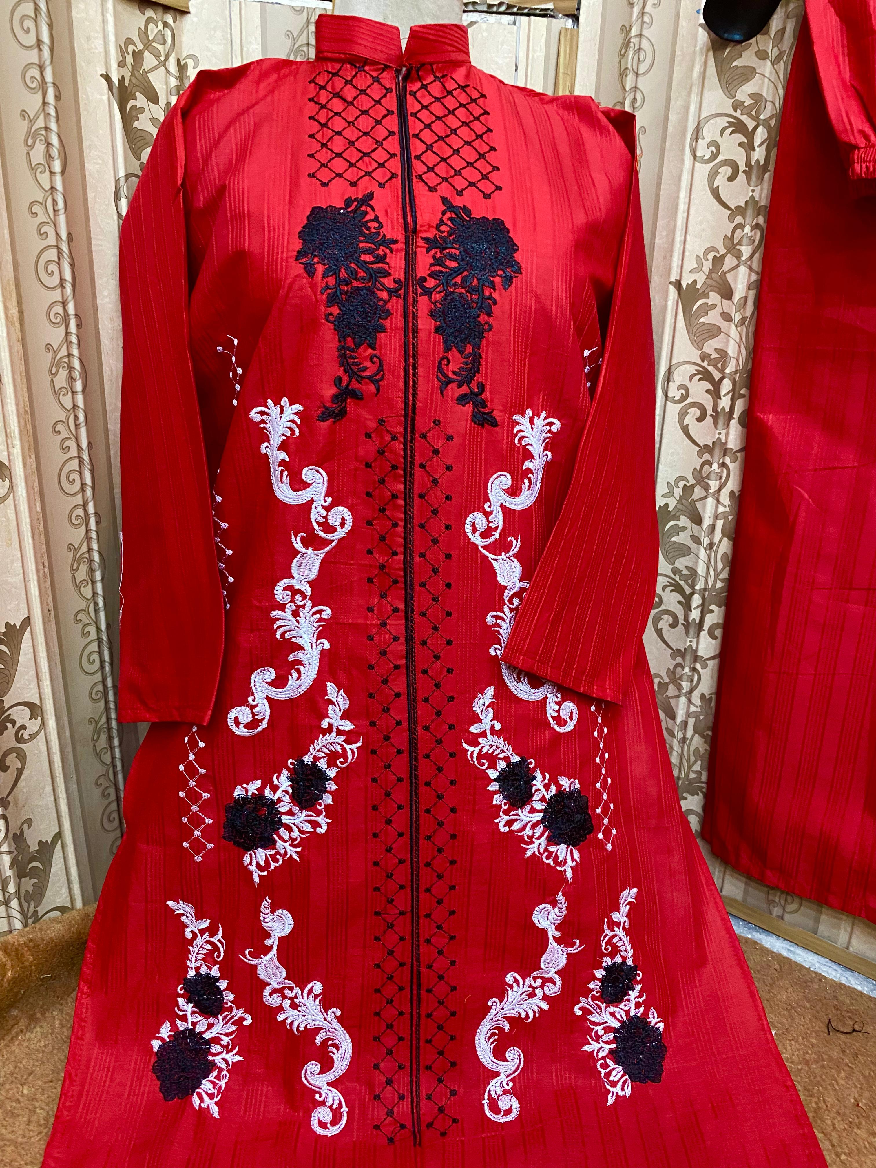 Embroidery stiched 2 piece suit / Shirt and trouser
