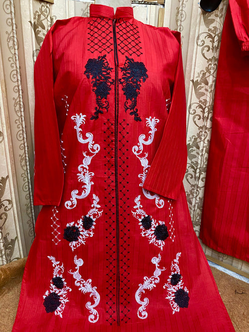 Embroidery stiched 2 piece suit / Shirt and trouser