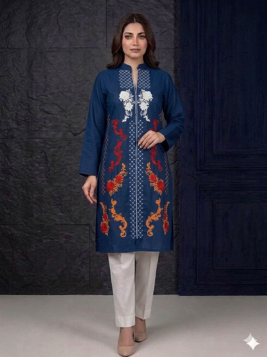 Embroidery stiched 2 piece suit / Shirt and trouser
