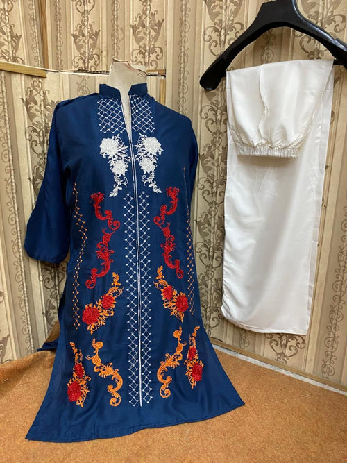 Embroidery stiched 2 piece suit / Shirt and trouser
