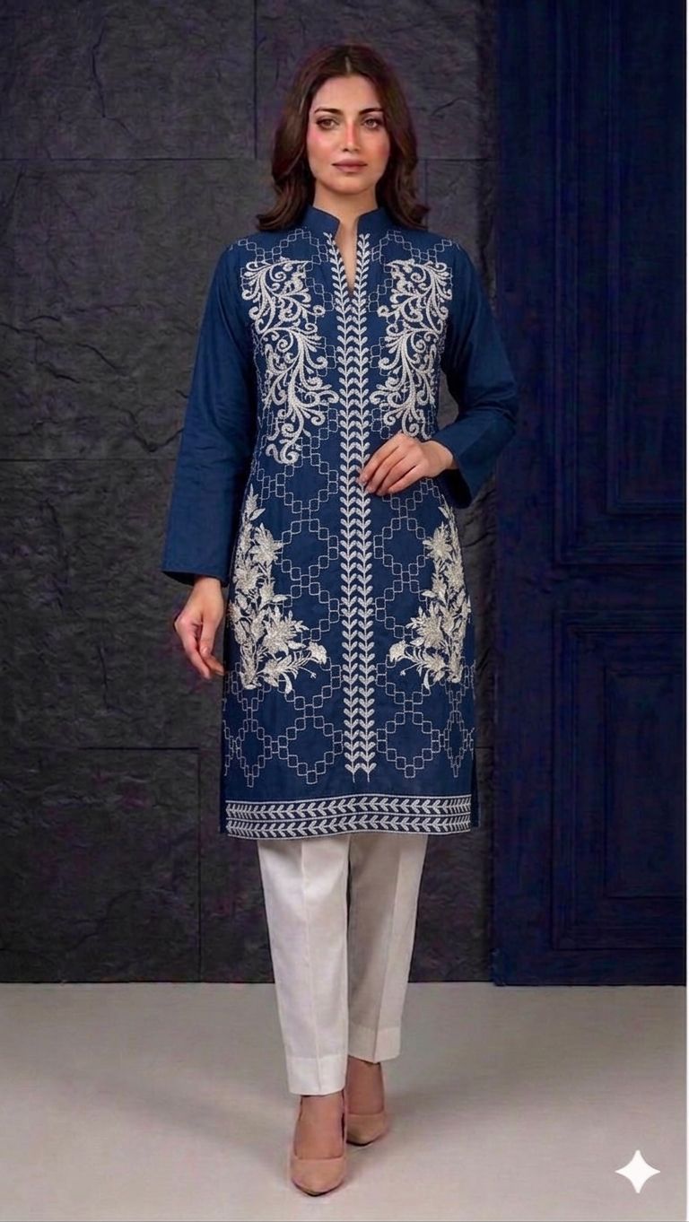 Embroidery stiched 2 piece suit / Shirt and trouser