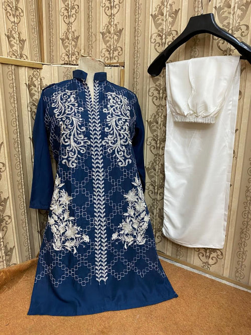 Embroidery stiched 2 piece suit / Shirt and trouser
