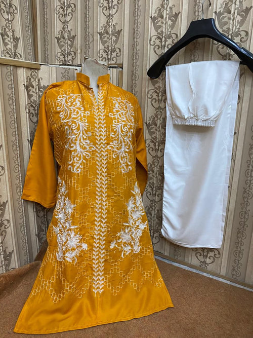Embroidery stiched 2 piece suit / Shirt and trouser