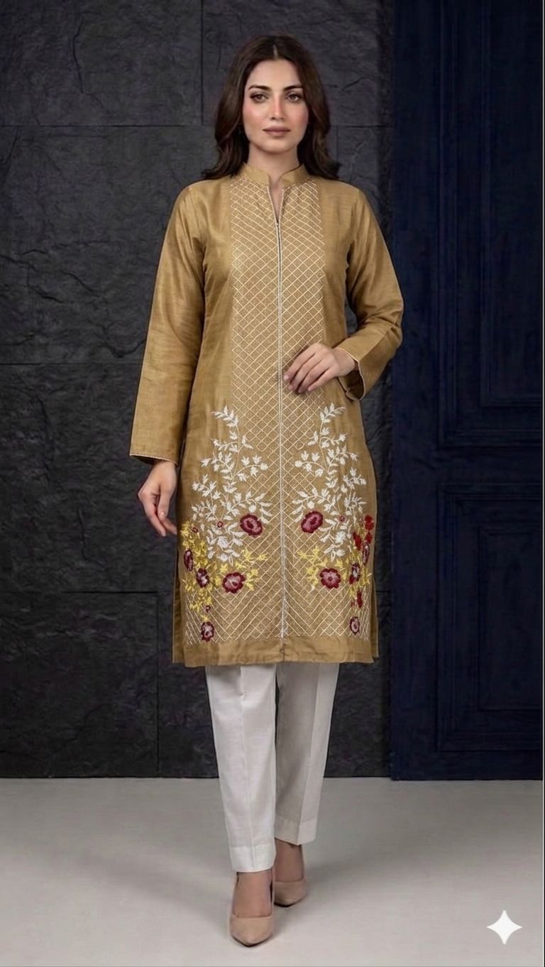 Embroidery stiched 2 piece suit / Shirt and trouser