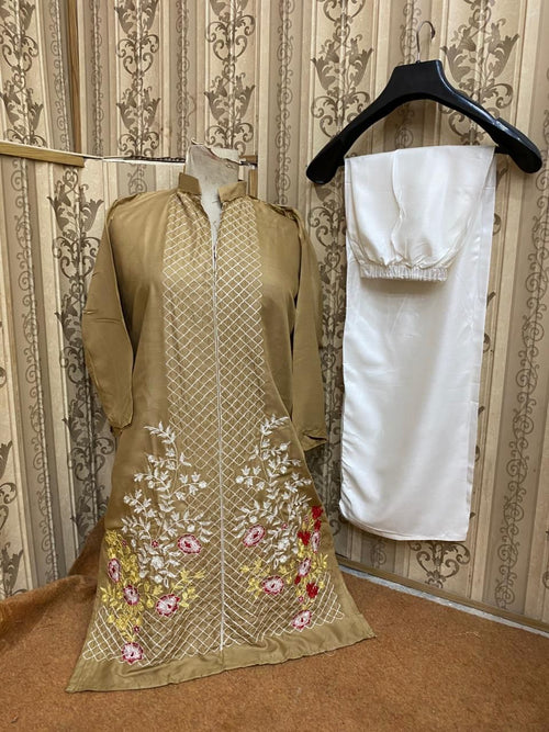 Embroidery stiched 2 piece suit / Shirt and trouser