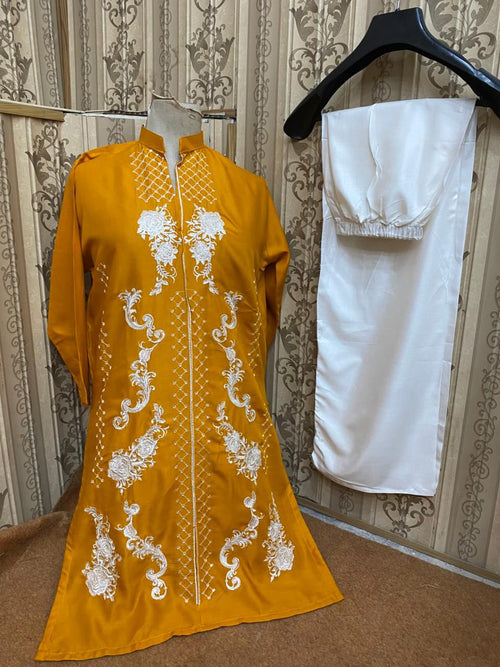 Embroidery stiched 2 piece suit / Shirt and trouser