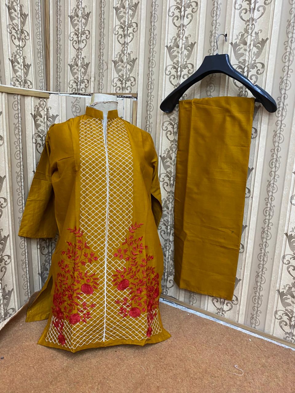 Embroidery stiched 2 piece suit / Shirt and trouser