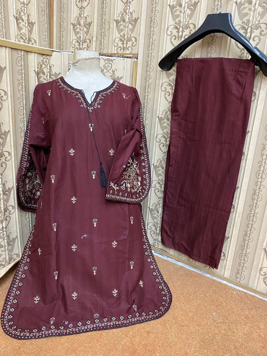 Heavy embroidery Fancy Two Pc