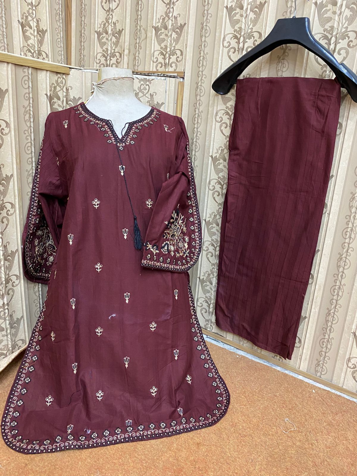 Heavy embroidery Fancy Two Pc