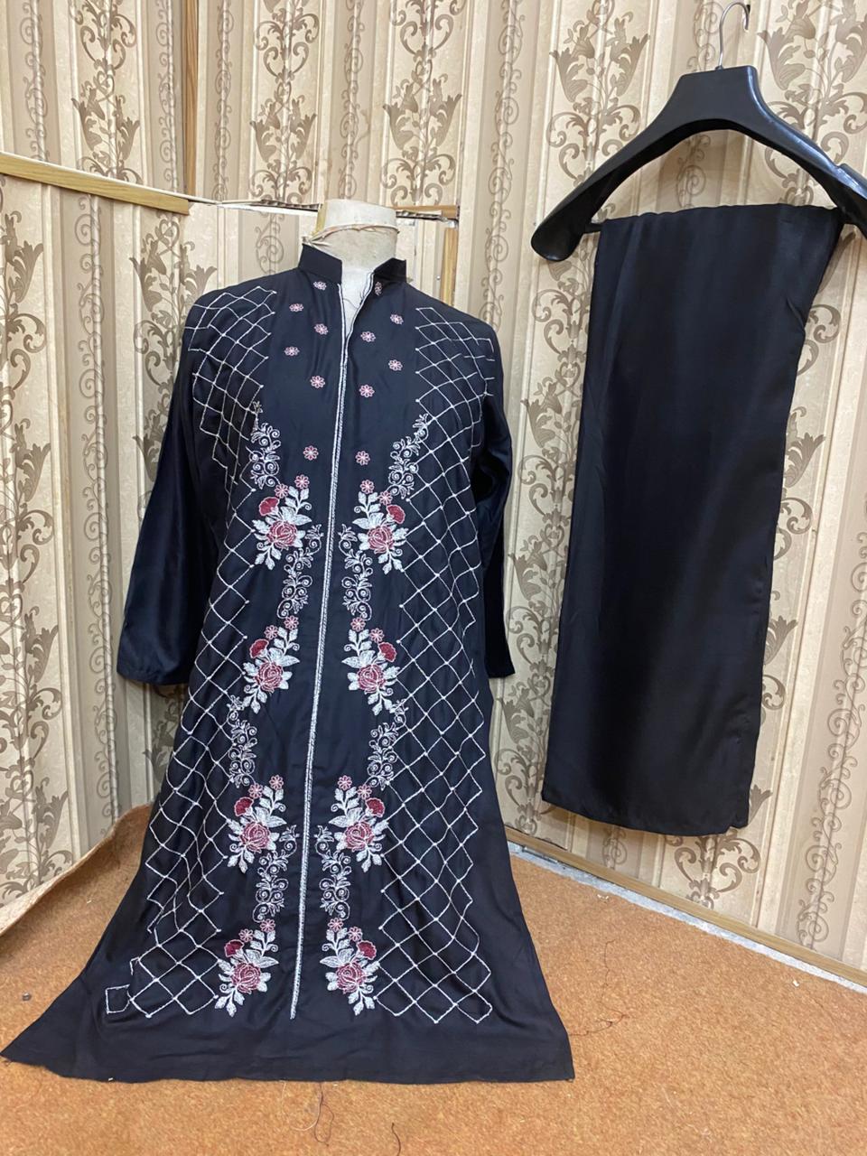 Embroidery stiched 2 piece suit / Shirt and trouser
