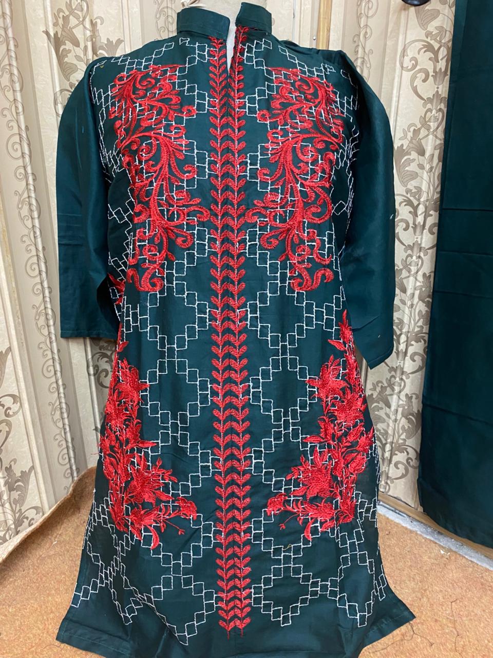 Embroidery stiched 2 piece suit / Shirt and trouser