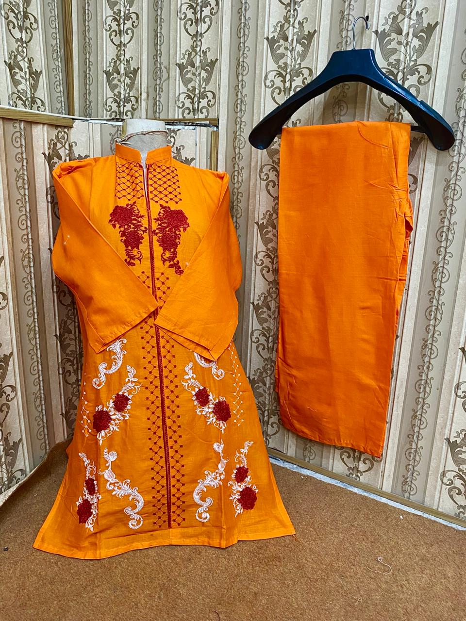 Embroidery stiched 2 piece suit / Shirt and trouser