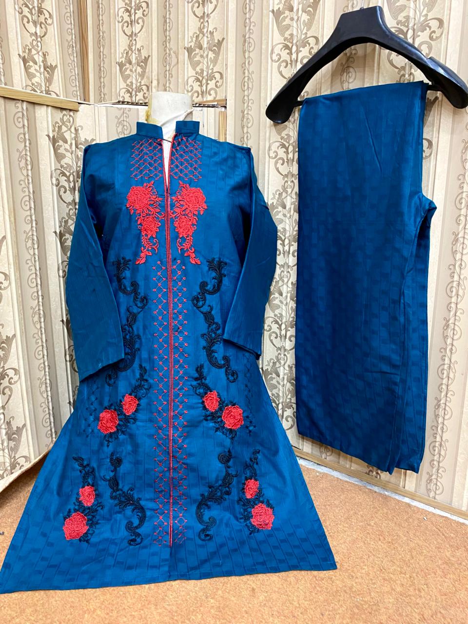 Embroidery stiched 2 piece suit / Shirt and trouser