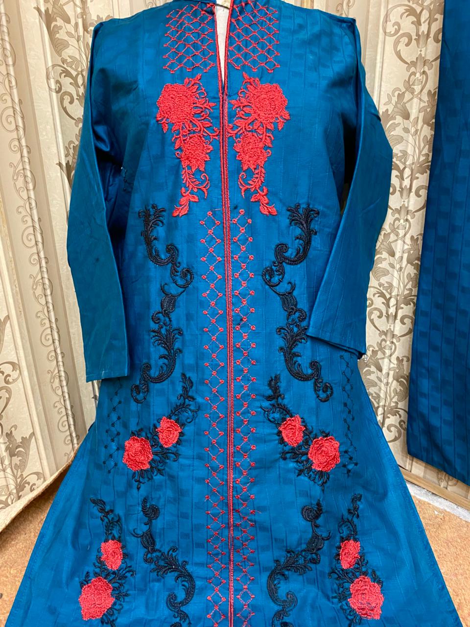 Embroidery stiched 2 piece suit / Shirt and trouser