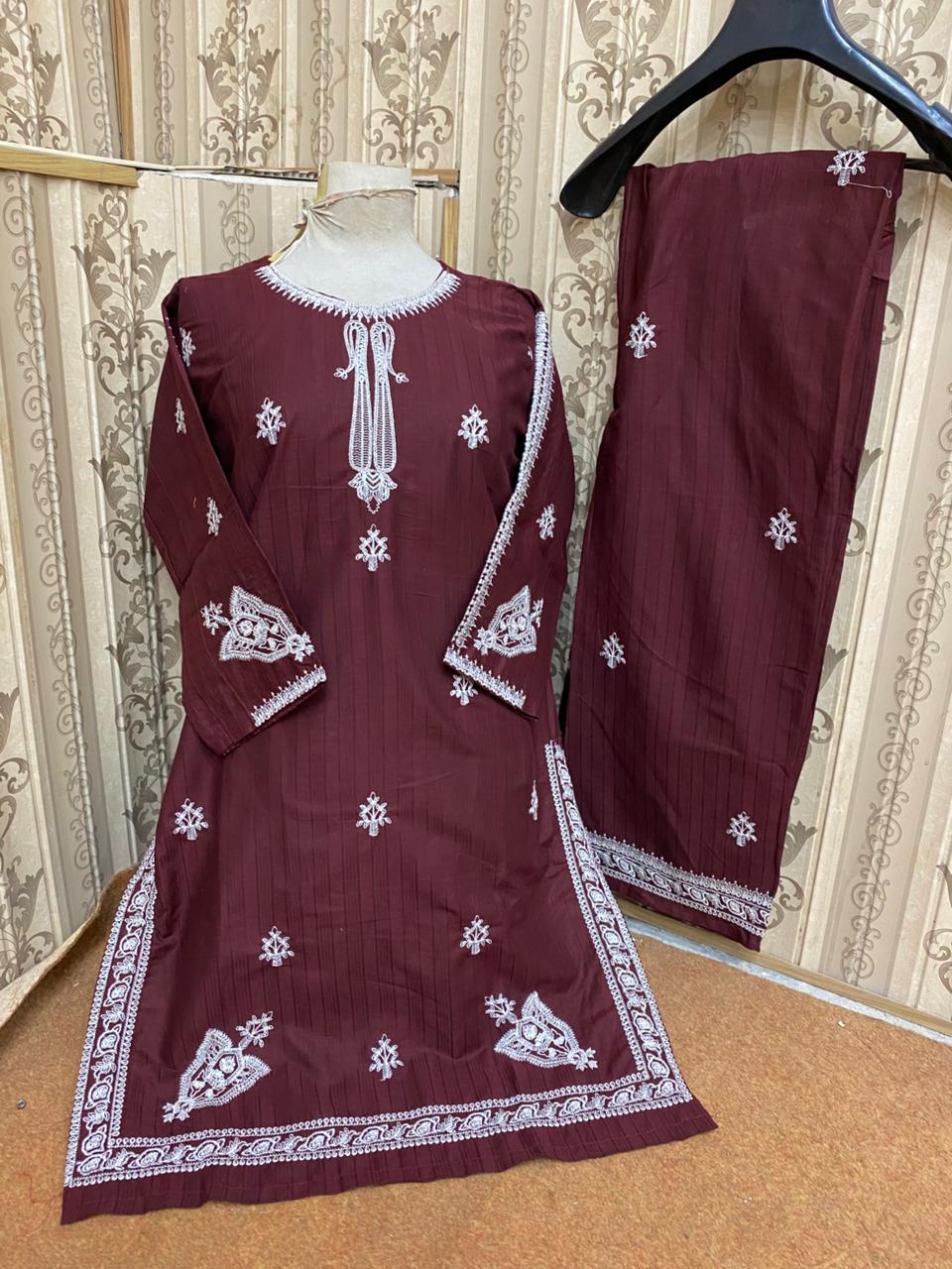 Heavy embroidery Fancy Two Pc