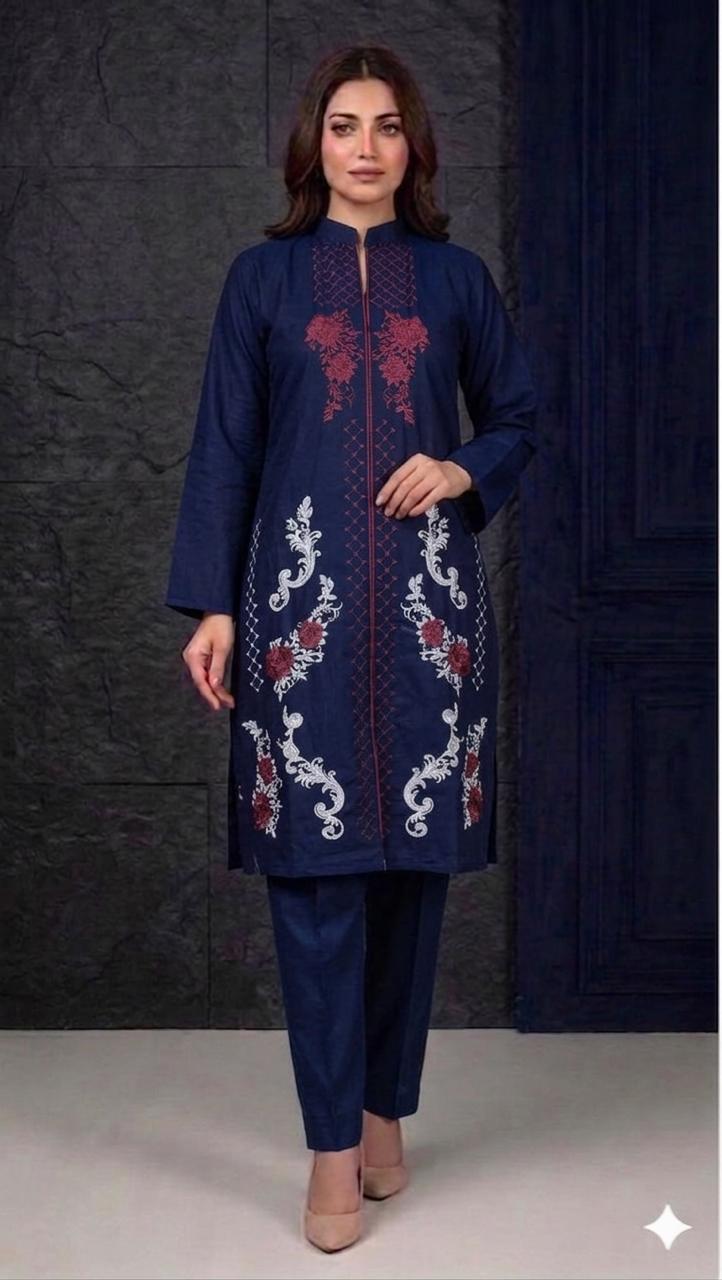 Embroidery stiched 2 piece suit / Shirt and trouser
