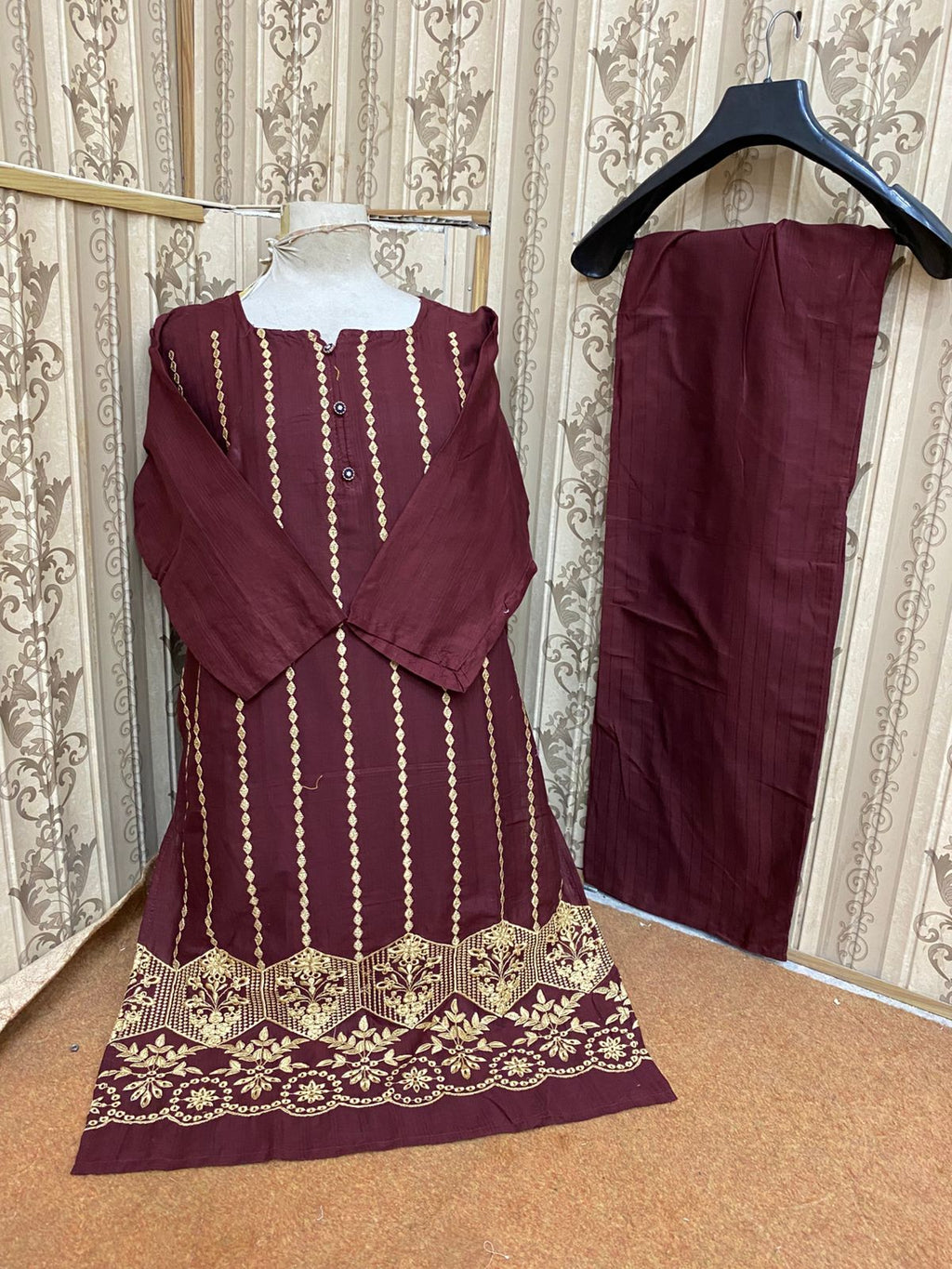 Heavy embroidery Fancy Two Pc